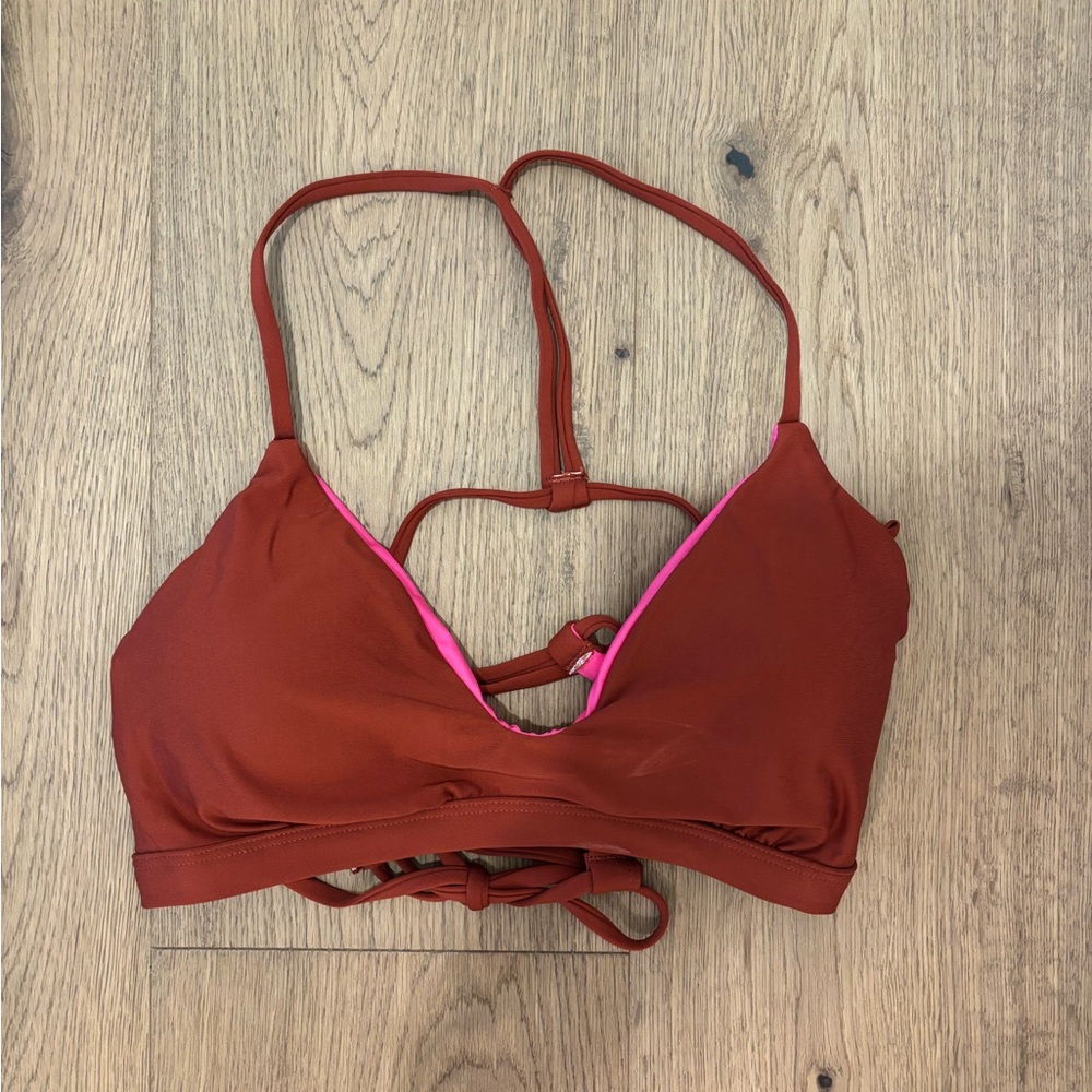 Hurley Burnt Orange Strappy Bikini Top